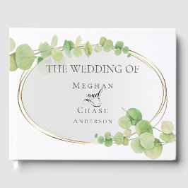 Libro De Visitas Modern Springtime Eucalyptus Boda