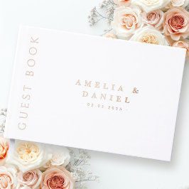 Libro De Visitas Moderna cualquier color de los nombres de bodas y 