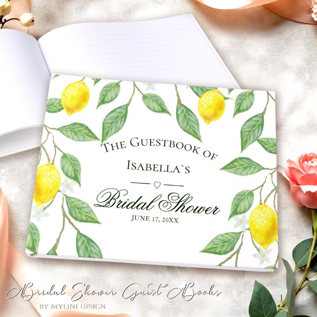 Libro De Visitas Moderna ducha de novias de verano de Lemon Boho (Subido por el creador)