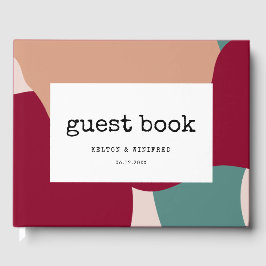 Libro De Visitas Moderna forma abstracta boda contemporáneo