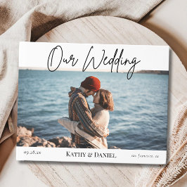 Libro De Visitas Moderna Moda elegante Boda de fotografía manuscrit