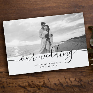 Libro De Visitas Moderna Moda elegante Boda de fotografía manuscrit
