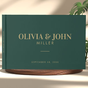 Libro De Visitas Moderna Personalizada Con Recepción De Boda Con No