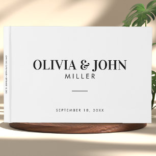 Libro De Visitas Moderna Personalizada Con Recepción De Boda Con No