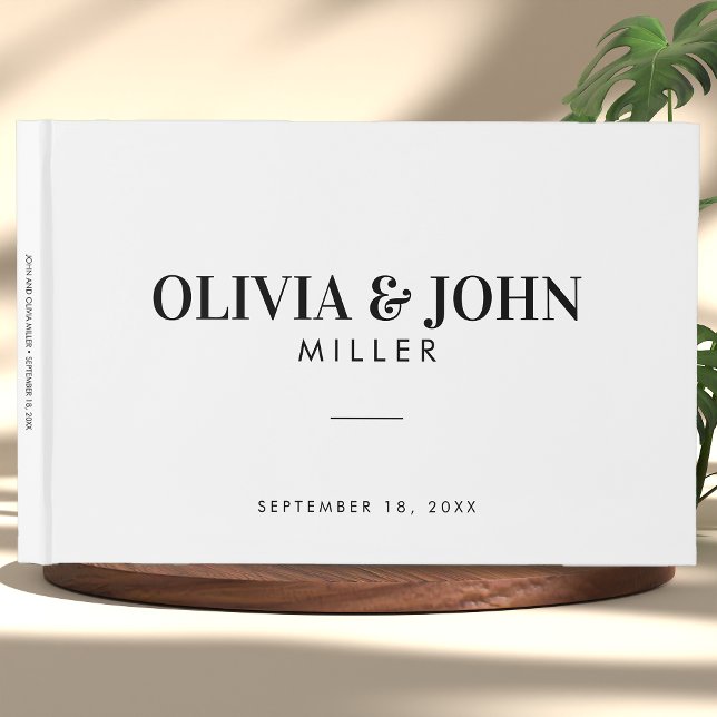 Libro De Visitas Moderna Personalizada Con Recepción De Boda Con No (Subido por el creador)