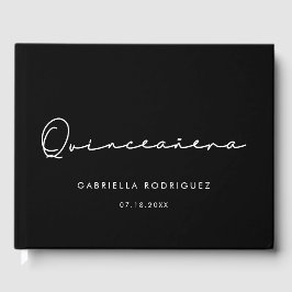 Libro De Visitas Moderna Quinceañera escrita a mano 15 años