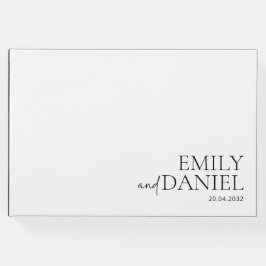 Libro De Visitas Moderna, sencilla, blanca y negra