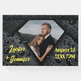 Libro De Visitas Moderna y elegante Boda personalizada de diamante