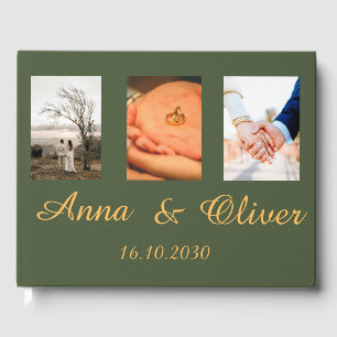 Libro De Visitas Moderna y elegante Moda Boda de fotografía manuscr