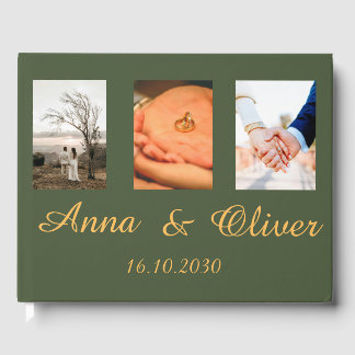 Libro De Visitas Moderna y elegante Moda Boda de fotografía manuscr