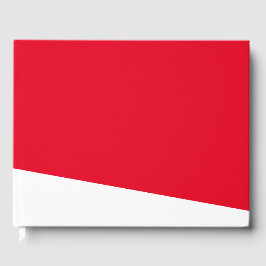Libro De Visitas Moderno Ajuste Blanco Alrededor De Wedge En Rojo E