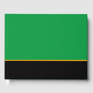 Libro De Visitas Moderno Black Bottom Stripe Kelly Fondo Verde