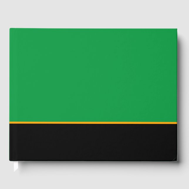 Libro De Visitas Moderno Black Bottom Stripe Kelly Fondo Verde (Anverso)