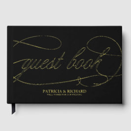 Libro De Visitas Moderno Boda de caligrafía elegante