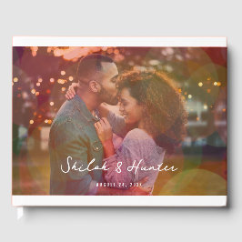 Libro De Visitas Moderno Boda de fotografía de Bokeh Overlay