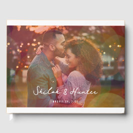 Libro De Visitas Moderno Boda de fotografía de Bokeh Overlay