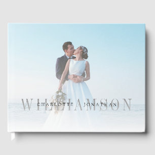 Libro De Visitas Moderno Boda de fotografía delantera y trasera
