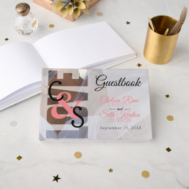 Libro De Visitas Moderno Day Love - Coral Boda Guestbook