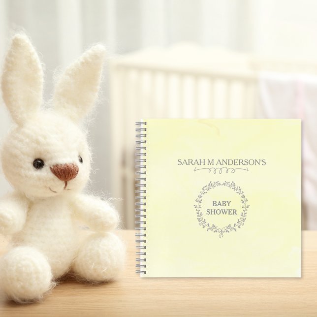 Libro de visitas moderno de Baby Shower floral ama (Subido por el creador)