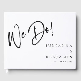 Libro De Visitas Moderno Hacemos Elegante Boda Personalizada Texto 