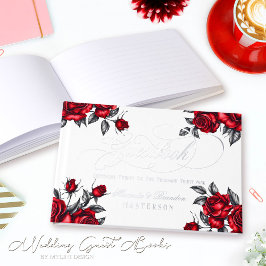 Libro De Visitas Moderno Rosa Boda floral