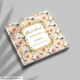 Libro De Visitas Moderno Rubor Gold Boda Guest Book por firmar