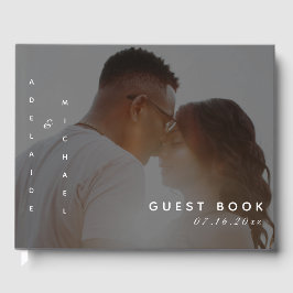 Libro De Visitas Moderno y elegante Boda de fotografía Minimalista 