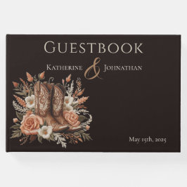 Libro De Visitas Moderno y elegante País Occidental - Flores