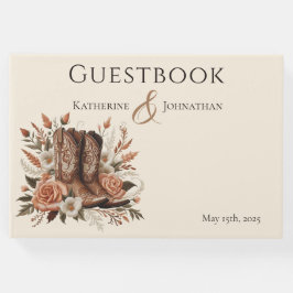 Libro De Visitas Moderno y elegante País Occidental - Flores