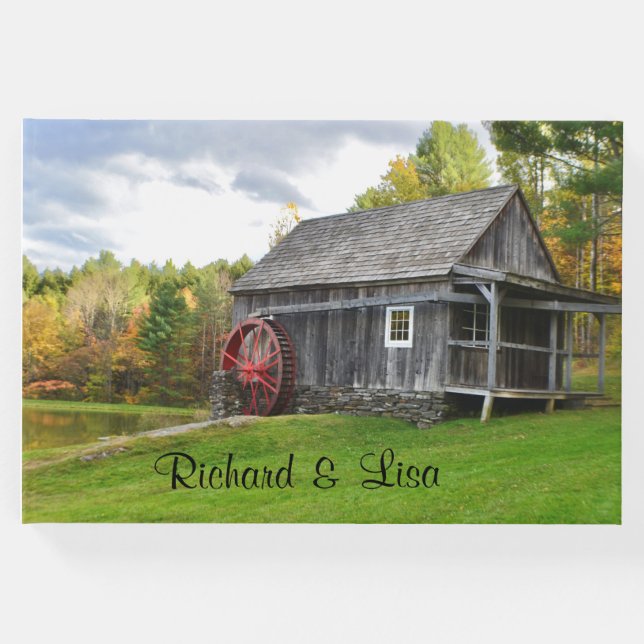 Libro De Visitas Molino rústico en otoño (Anverso)