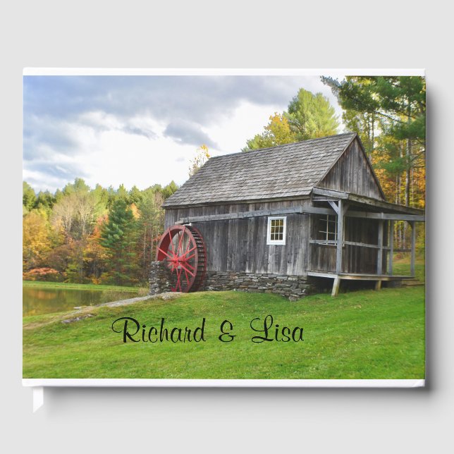 Libro De Visitas Molino rústico en otoño (Anverso)