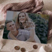 Monograma Boda fotográfico oscuro de caligrafía ro