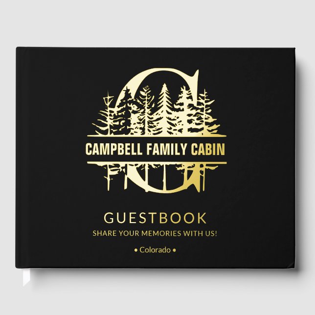 Libro De Visitas Monograma C Alquiler de vacaciones Cabina Casa Lag (Anverso)