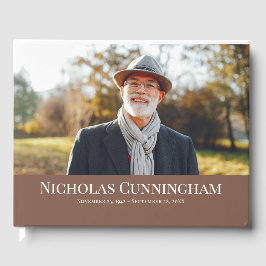 Libro De Visitas Monograma clásico Personalizado de fotografía