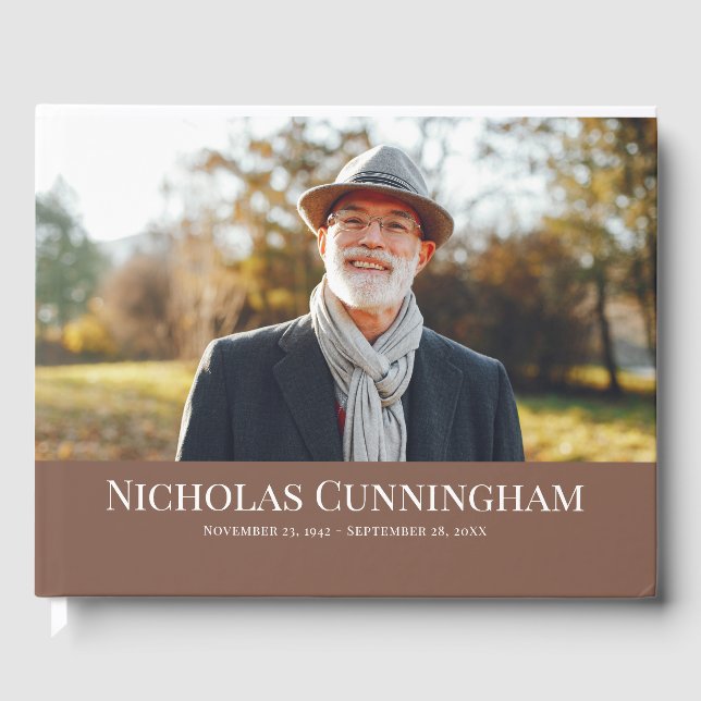 Libro De Visitas Monograma clásico Personalizado de fotografía (Anverso)