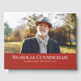 Libro De Visitas Monograma clásico Personalizado de fotografía