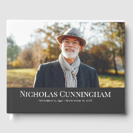 Libro De Visitas Monograma clásico Personalizado de fotografía