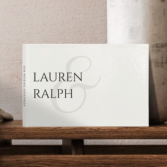 Libro De Visitas Monograma de la pareja de blancos y negros de moda (Subido por el creador)