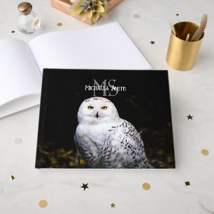 Libro De Visitas Monograma de nombre personalizado de majestuoso bú