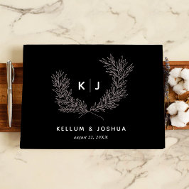 Libro De Visitas Monograma distintivo negro