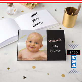 Libro De Visitas Monograma fotográfico de Baby Shower 🍼 los mejore