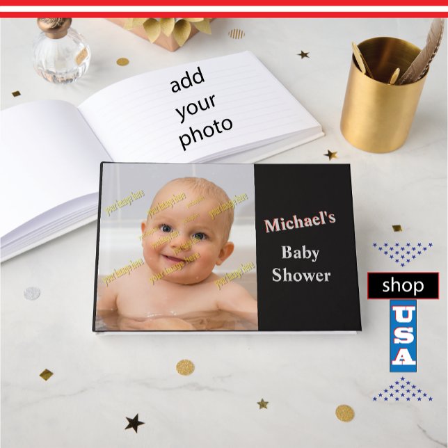 Libro De Visitas Monograma fotográfico de Baby Shower 🍼 los mejore (Subido por el creador)