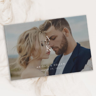 Libro De Visitas Monograma moderno simple Boda fotográfico