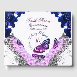 Libro De Visitas Monograma Quinceañera 15 Y Vuelo