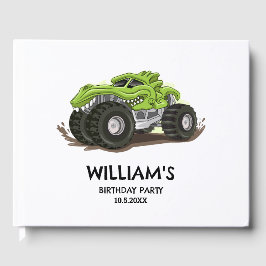 Libro De Visitas Monster Truck Partido de Cumpleaños Niños Mínimos 