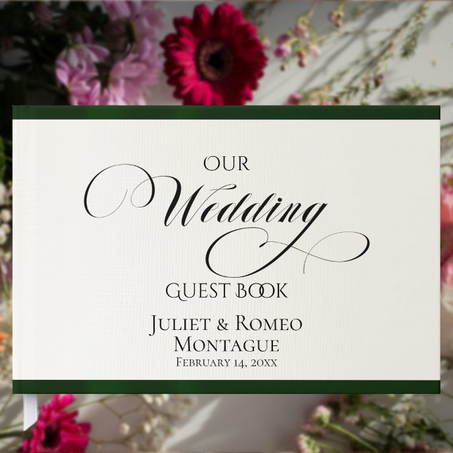 Libro De Visitas Montañas de Acuarela Nuestras Bodas Marfil/Esmeral (Subido por el creador)