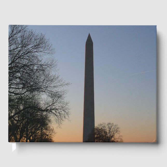 Libro De Visitas Monumento a Washington al atardecer en DC (Anverso)