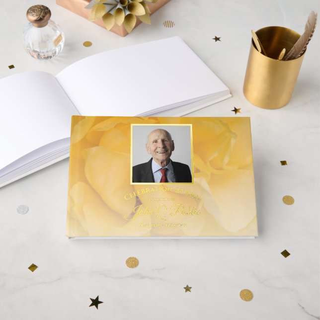 Libro De Visitas Monumento conmemorativo a la flor rosa amarilla (Anverso Abierto)