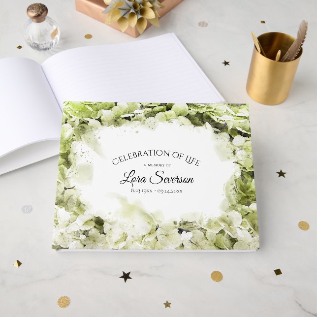 Libro De Visitas Monumento conmemorativo a la Hidrangea Verde (Anverso Abierto)