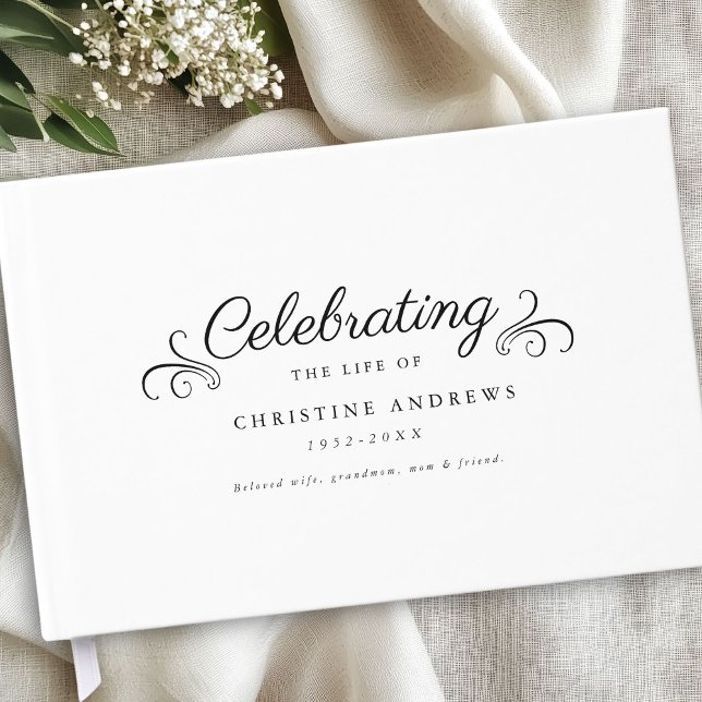 Libro De Visitas Monumento conmemorativo "Celebración de la vida" B (Memorial "Celebration of life" White Guest Book)